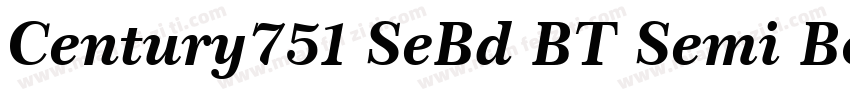 Century751 SeBd BT Semi Bold Italic字体转换